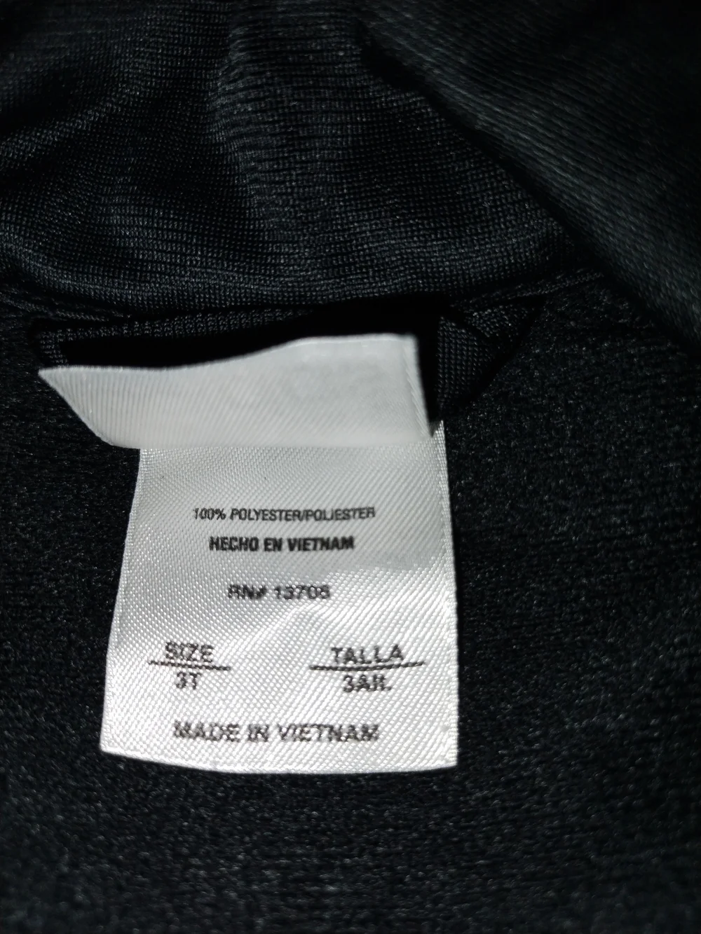 adidas Black Jacket with White Shoulder Stripes